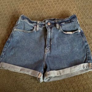 Jean high rise mom shorts